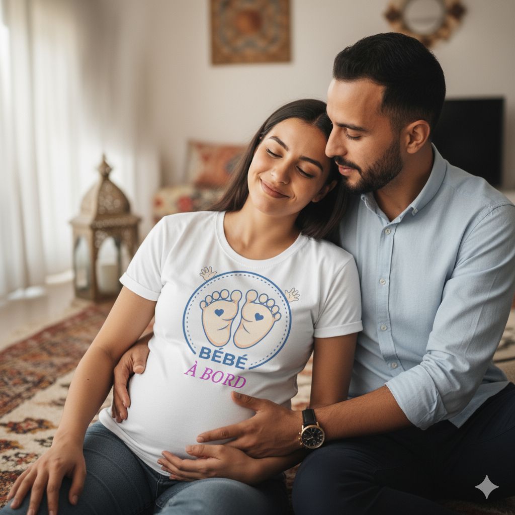 T-shirt Oversize Premium annonce grossesse