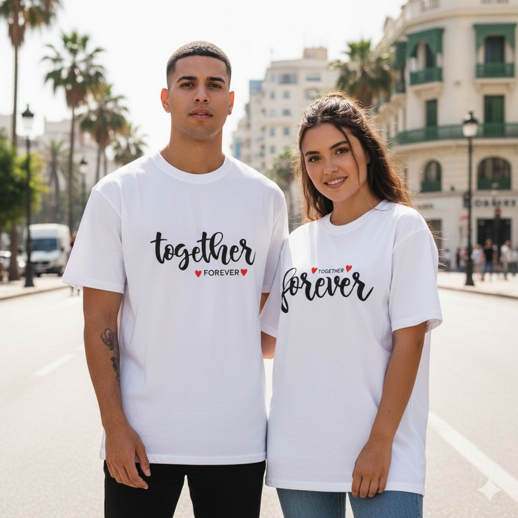 Tshirt couple Together - Forever