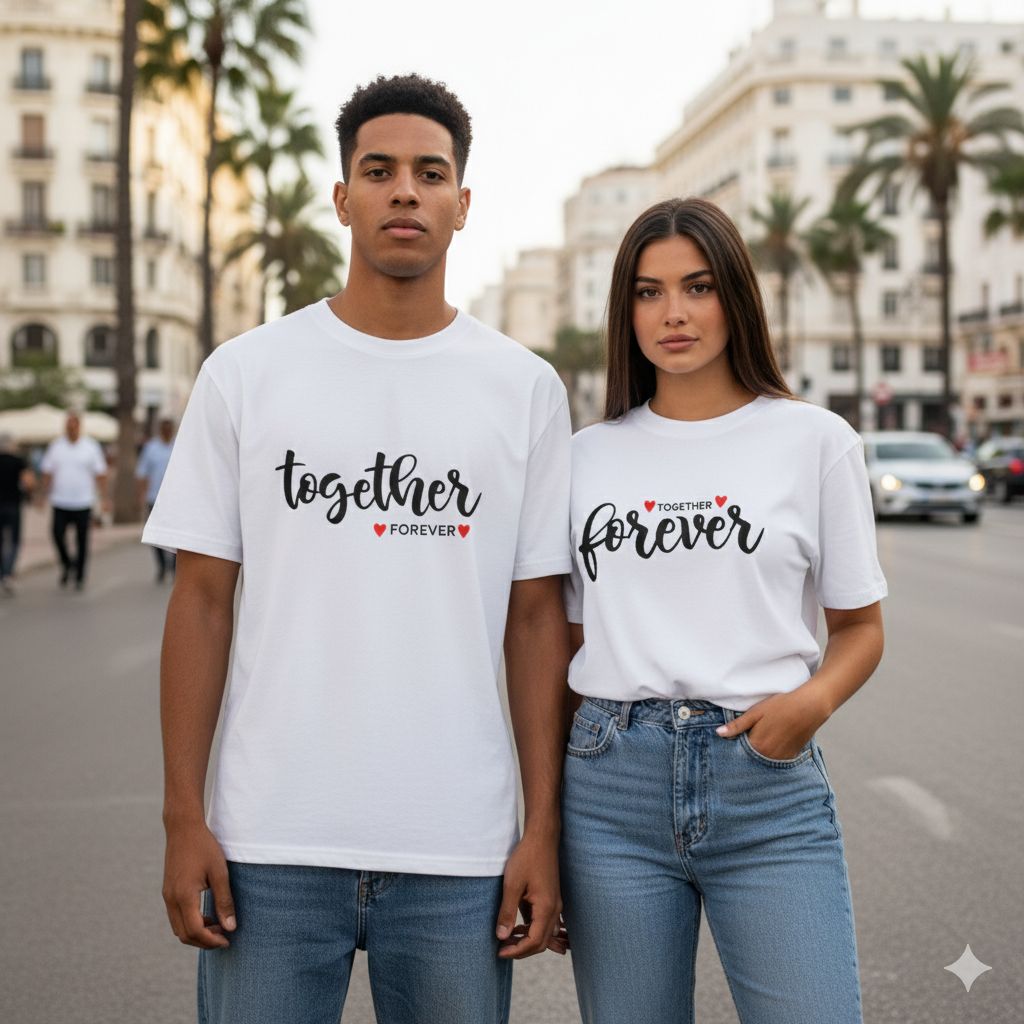 Tshirt couple Together - Forever